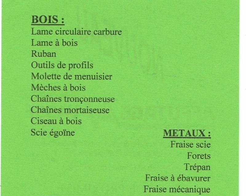 NOUVEAU SERVICE d'AFFUTAGE avec notre partenaire AFFUTAGE VASSE dans votre Bricomarché Saint Léonard à proximité de Fécamp.